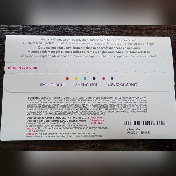 Colorstreet - black with splatter sparkles - Picture 2 of 2